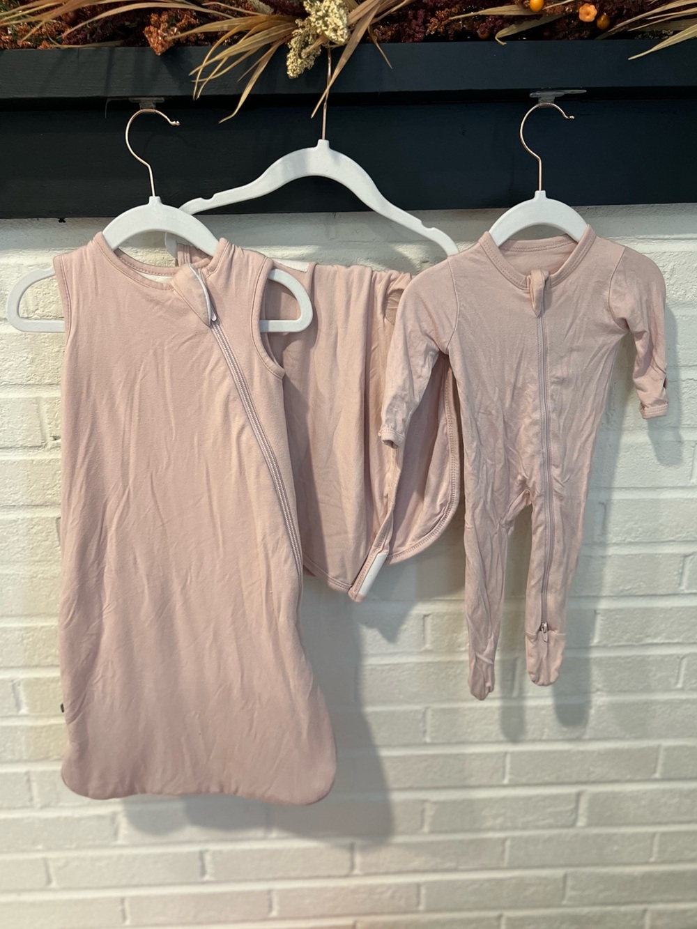 Kyte Baby Pink Kids Sleepwear Set - Zip Romper & Sleep Sack with Swaddle